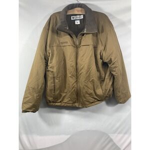 Vintage Columbia Jacket Men's XL Tan Brown Insulated Fleece Lined